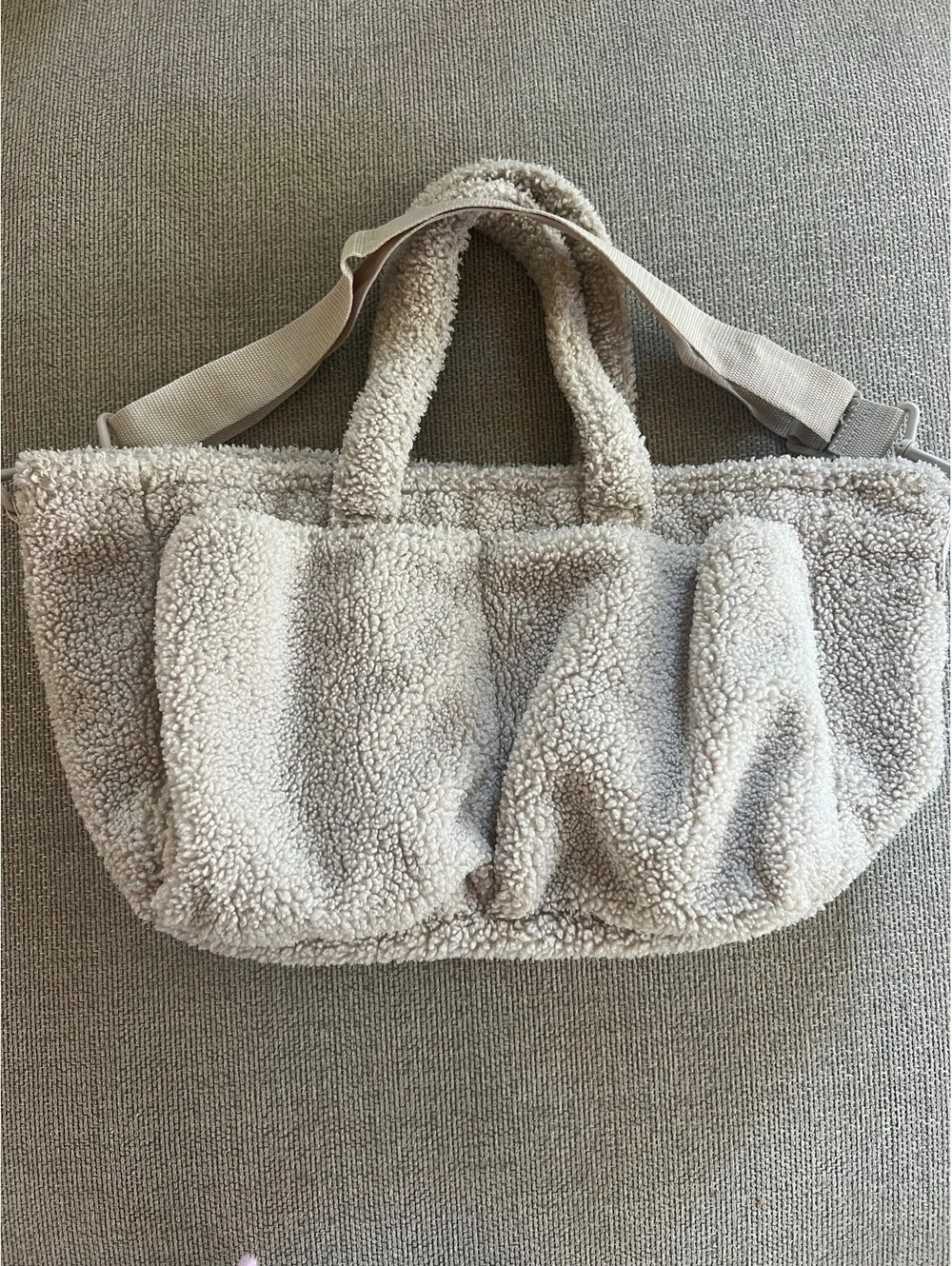 H&M Light Beige Teddy Bag